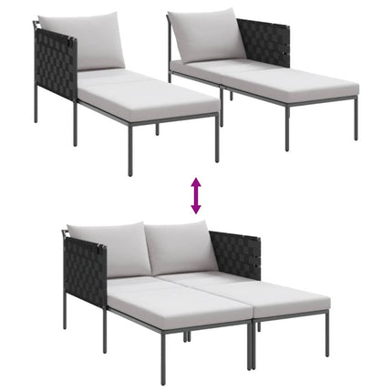 Solbädd Antracit 153 x 115 x 69.5 cm Pulverlackerat stål