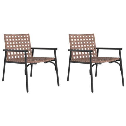 Trädgård Stol 2 pcs Brun 78 x 55,5 x 75,5 cm konstrotting