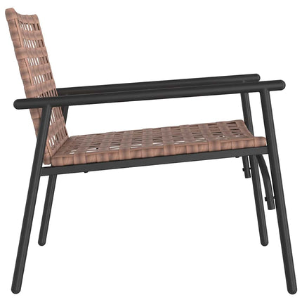 Trädgård Stol 2 pcs Brun 78 x 55,5 x 75,5 cm konstrotting