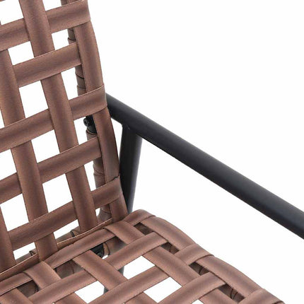 Trädgårdsmöbelset 4 pcs Brun konstrotting