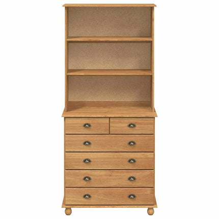 Hutch med låda ASKIM Honungsvax 91 x 40 x 200,5 cm Massiv furu