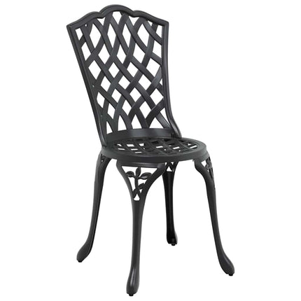 Trädgårdsmöbelset 5 pcs Svart Aluminium