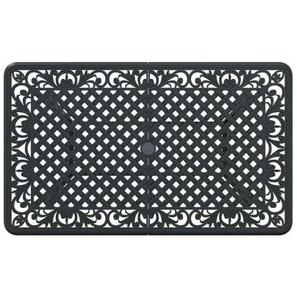 Trädgårdsmöbelset 7 pcs Svart Aluminium