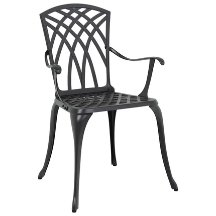 Trädgårdsmöbelset 5 pcs Svart Aluminium