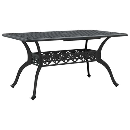 Trädgårdsmöbelset 5 pcs Svart Aluminium