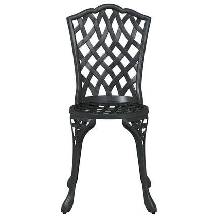 Trädgårdsmöbelset 5 pcs Svart Aluminium