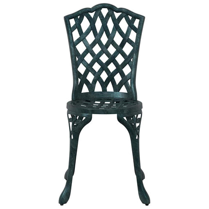 Trädgårdsmöbelset 5 pcs Grön Aluminium