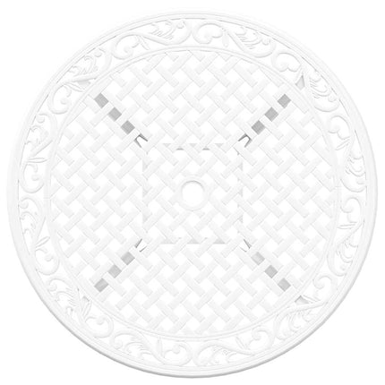 Trädgårdsmöbelset 5 pcs Vit Aluminium