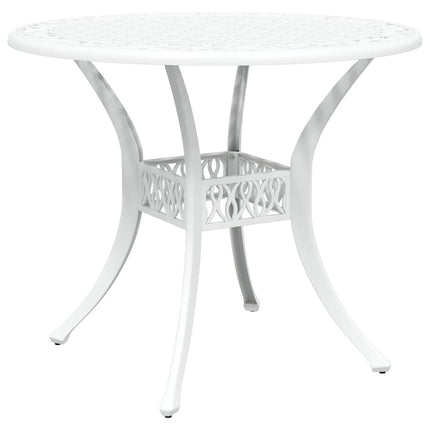 Trädgårdsmöbelset 7 pcs Vit Aluminium