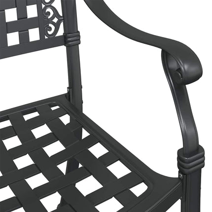Trädgårdsbord Set 3 pcs Svart Gjutet Aluminium