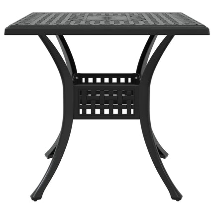 Trädgårdsbord Set 3 pcs Svart Gjutet Aluminium