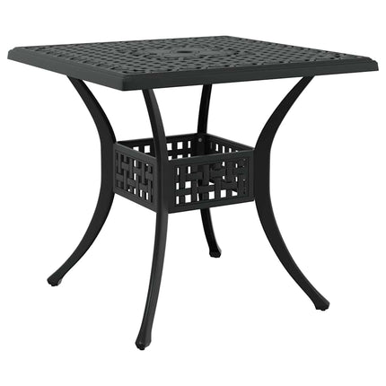 Trädgårdsbord Set 3 pcs Svart Gjutet Aluminium