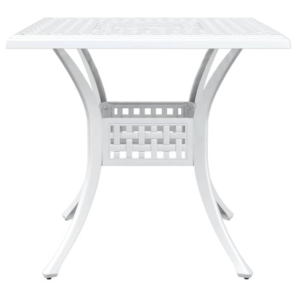 Trädgårdsbord Set 3 pcs Vit Gjutet Aluminium