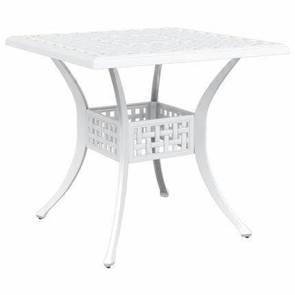 Trädgårdsbord Set 3 pcs Vit Gjutet Aluminium