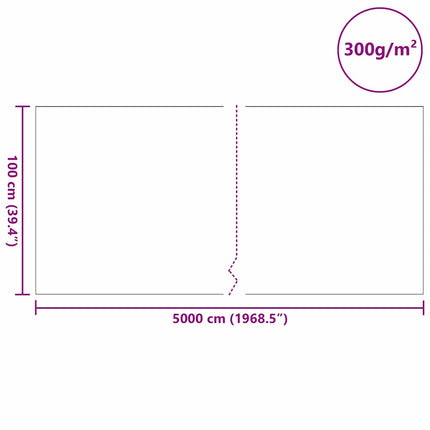 Dammmadrass Grå 1 x 50 m Polyester och Bomull