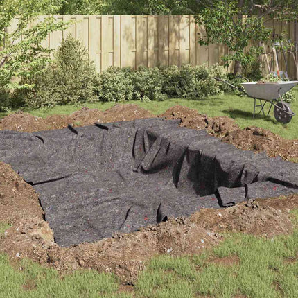 Dammmadrass Grå 1 x 25 m Polyester och Bomull