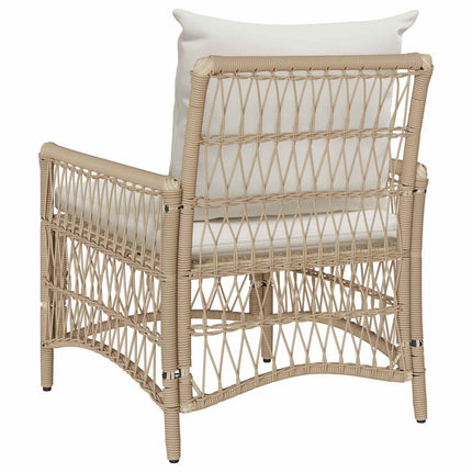 Trädgård Stol med kudde Beige 73 x 61 x 77 cm konstrotting