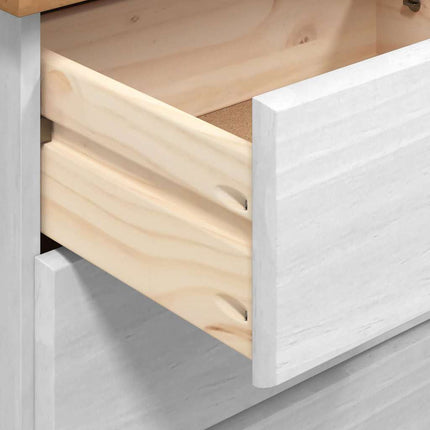Kista av lådor med låda ASKIM Vit 91 x 40 x 95,5 cm Massiv furu