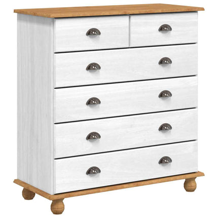Kista av lådor med låda ASKIM Vit 91 x 40 x 95,5 cm Massiv furu