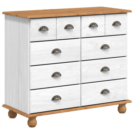 Kista av lådor med låda ASKIM Vit 91 x 40 x 79 cm Massiv furu