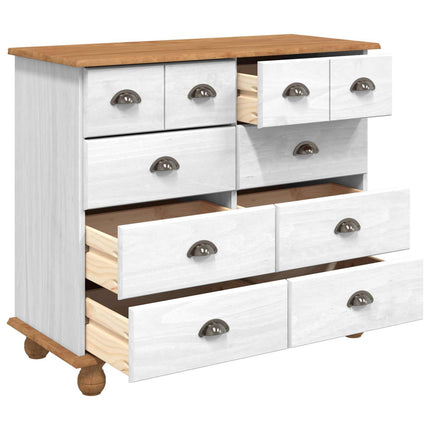 Kista av lådor med låda ASKIM Vit 91 x 40 x 79 cm Massiv furu