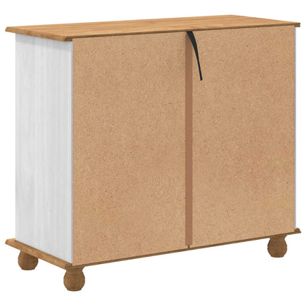 Kista av lådor med låda ASKIM Vit 91 x 40 x 79 cm Massiv furu