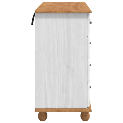 Kista av lådor med låda ASKIM Vit 91 x 40 x 79 cm Massiv furu