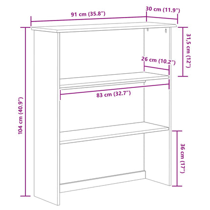 Hutch ASKIM 91 x 30 x 104 cm Massivt furuträ