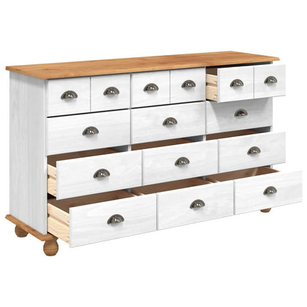 Kista av lådor ASKIM Vit 79 x 40 x 133,5 cm Massiv furu