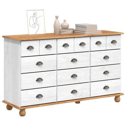 Kista av lådor ASKIM Vit 79 x 40 x 133,5 cm Massiv furu