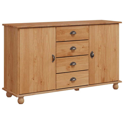 Sideboard med låda ASKIM 133,5 x 40 x 79 cm Massiv furu