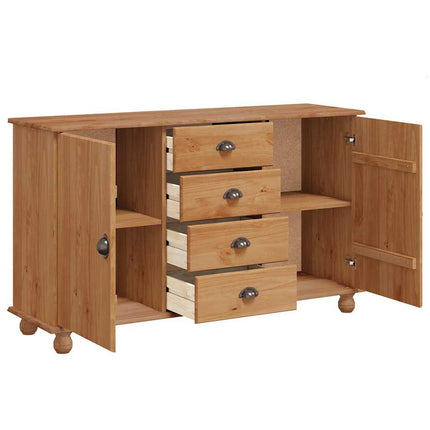 Sideboard med låda ASKIM 133,5 x 40 x 79 cm Massiv furu