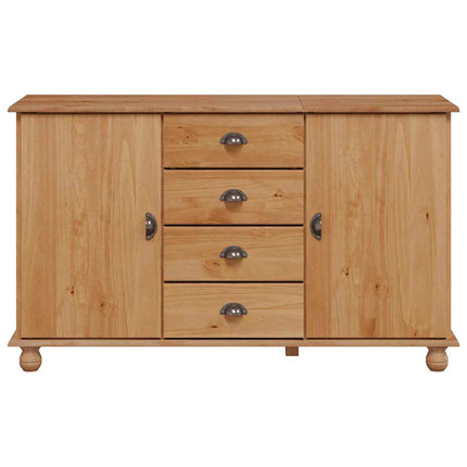 Sideboard med låda ASKIM 133,5 x 40 x 79 cm Massiv furu