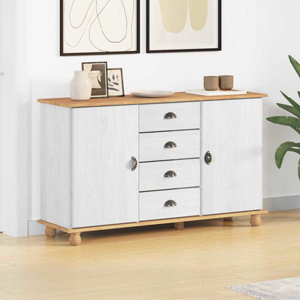 Sideboard med låda ASKIM 133,5 x 40 x 79 cm Massiv furu