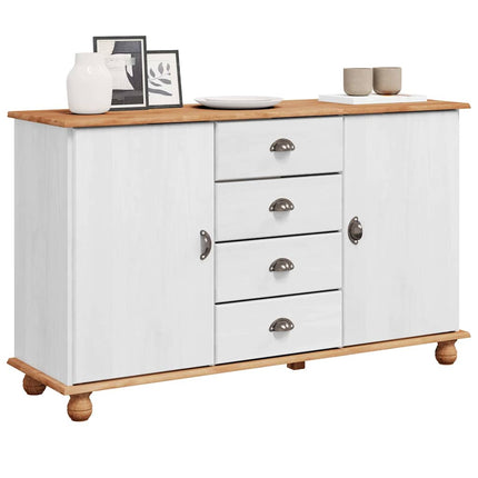 Sideboard med låda ASKIM 133,5 x 40 x 79 cm Massiv furu