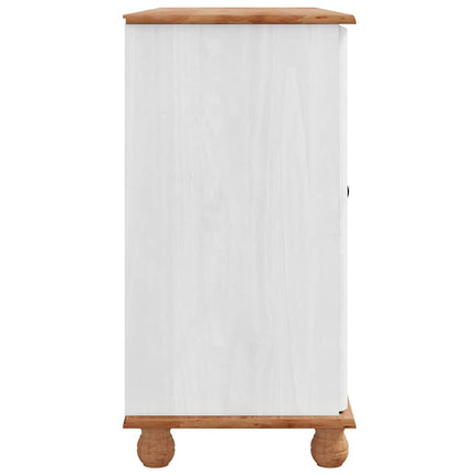 Sideboard med låda ASKIM 133,5 x 40 x 79 cm Massiv furu