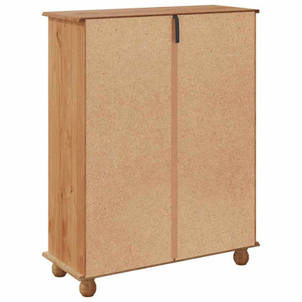 Skoskåp med låda ASKIM Brun 85 x 35 x 108 cm Massiv furu