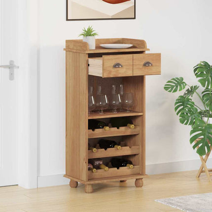 Vinskåp ASKIM Honungsvax 57 x 37 x 114 cm Massiv furu