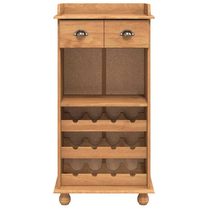 Vinskåp ASKIM Honungsvax 57 x 37 x 114 cm Massiv furu