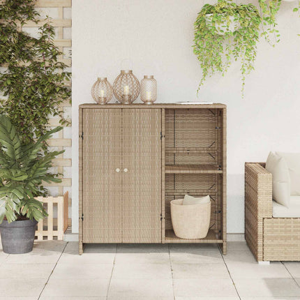 Förvaringsskåp med hylla Beige 100 x 36 x 102 cm Rotting