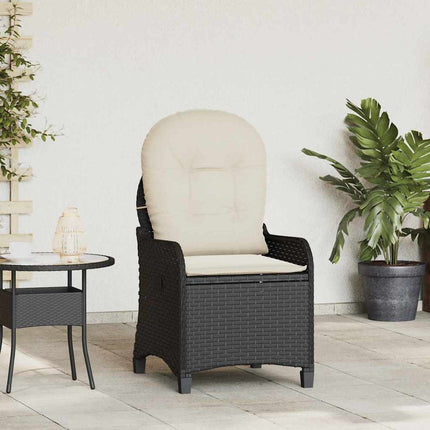 Reclinerfåtölj med kudde Svart 56 x 66 x 95 cm konstrotting