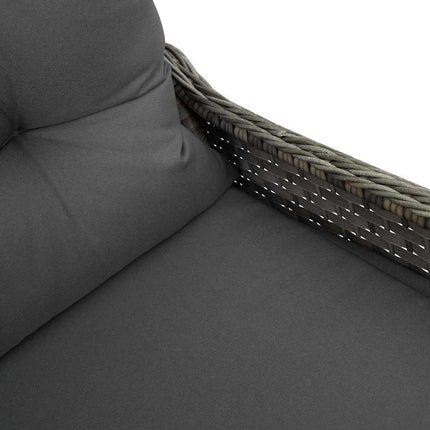 Reclinerfåtölj med kudde Grå 56 x 66 x 95 cm konstrotting