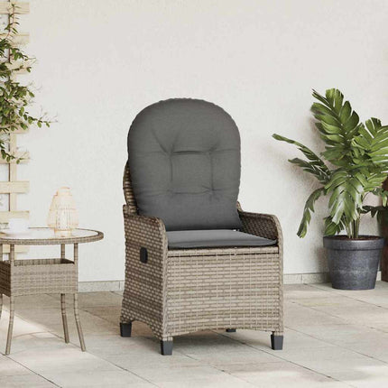 Reclinerfåtölj med kudde Grå 56 x 66 x 95 cm konstrotting