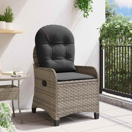 Reclinerfåtölj med kudde Grå 56 x 66 x 95 cm konstrotting