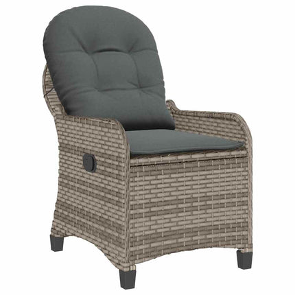 Reclinerfåtölj med kudde Grå 56 x 66 x 95 cm konstrotting