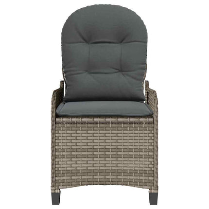 Reclinerfåtölj med kudde Grå 56 x 66 x 95 cm konstrotting