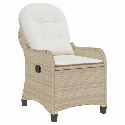 Reclinerfåtölj med kudde Beige 56 x 66 x 95 cm konstrotting