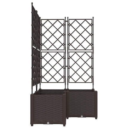 Trädgårdsplanterare 3 st Brun 80 x 80 x 143 cm PP