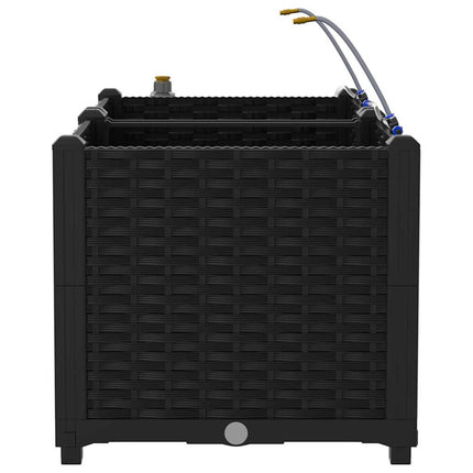 Trädgårdsplanterare 2 pcs Svart 80 x 40 x 37,5 cm Plast