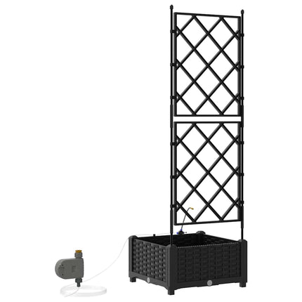 Trädgårdsplanterare Svart 40 x 40 x 126 cm PP